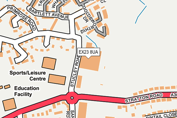 EX23 8UA map - OS OpenMap – Local (Ordnance Survey)