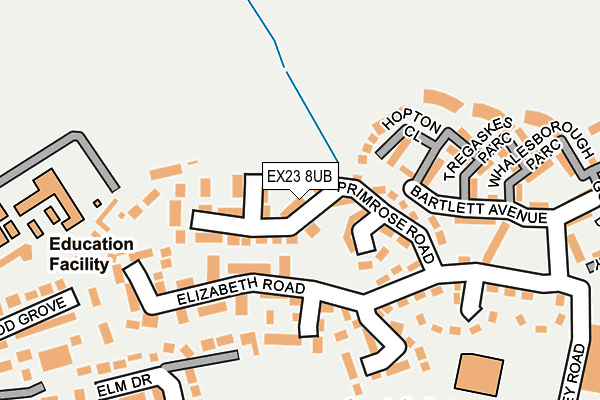 EX23 8UB map - OS OpenMap – Local (Ordnance Survey)