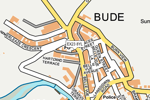 EX23 8YL map - OS OpenMap – Local (Ordnance Survey)