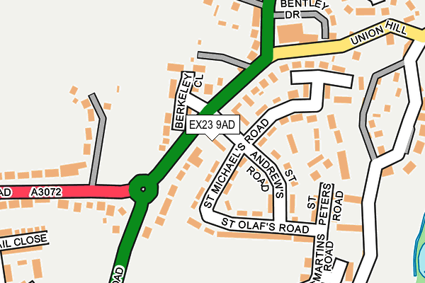 EX23 9AD map - OS OpenMap – Local (Ordnance Survey)