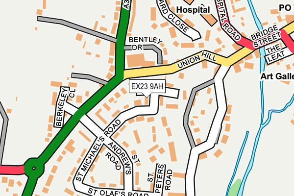 EX23 9AH map - OS OpenMap – Local (Ordnance Survey)