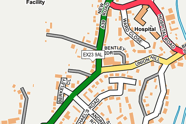 EX23 9AL map - OS OpenMap – Local (Ordnance Survey)