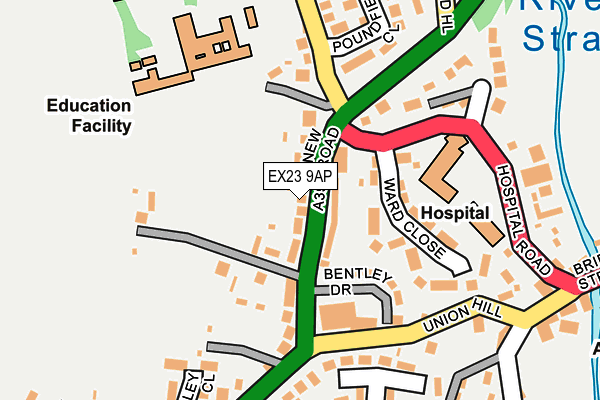 EX23 9AP map - OS OpenMap – Local (Ordnance Survey)