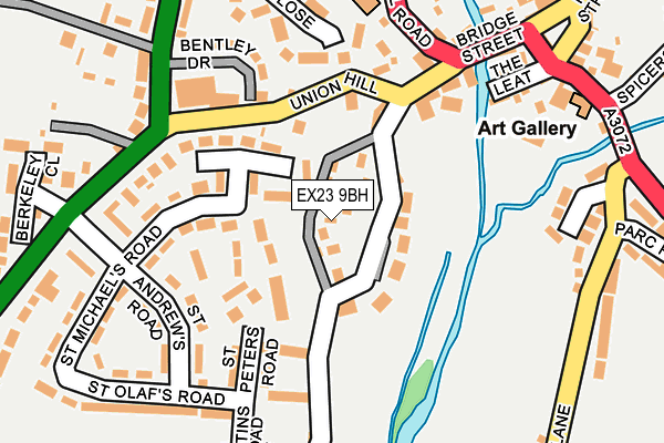 EX23 9BH map - OS OpenMap – Local (Ordnance Survey)