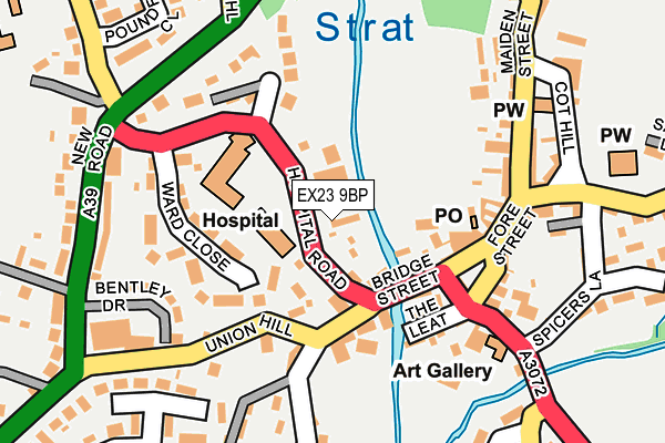 EX23 9BP map - OS OpenMap – Local (Ordnance Survey)