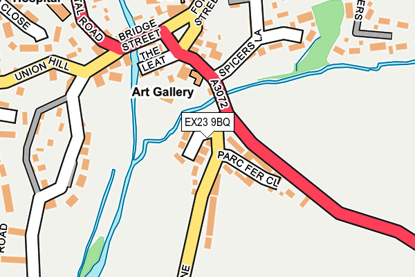 EX23 9BQ map - OS OpenMap – Local (Ordnance Survey)