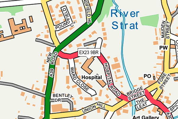 EX23 9BR map - OS OpenMap – Local (Ordnance Survey)