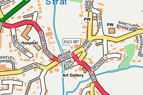 EX23 9BT map - OS OpenMap – Local (Ordnance Survey)