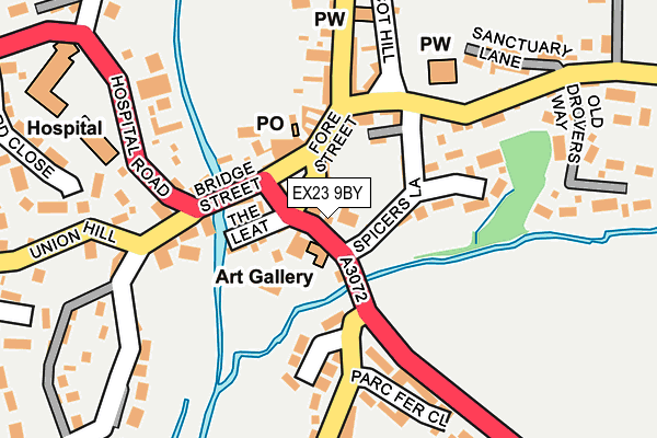 EX23 9BY map - OS OpenMap – Local (Ordnance Survey)