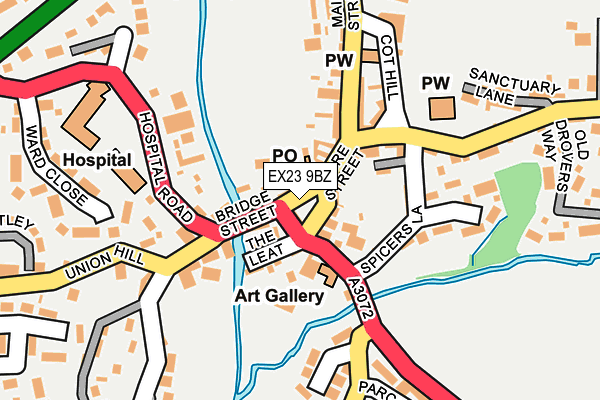 EX23 9BZ map - OS OpenMap – Local (Ordnance Survey)
