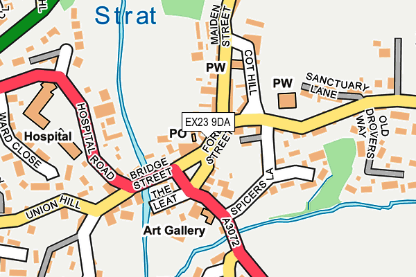 EX23 9DA map - OS OpenMap – Local (Ordnance Survey)