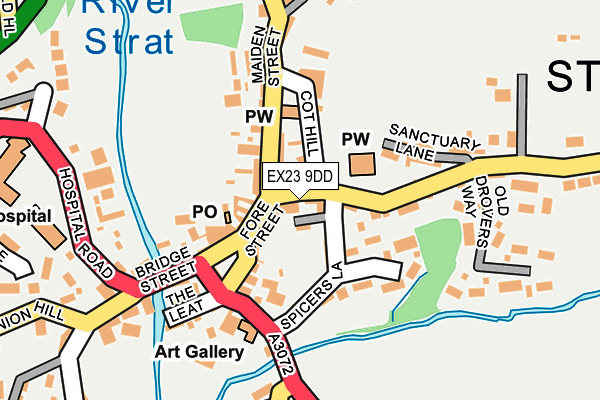 EX23 9DD map - OS OpenMap – Local (Ordnance Survey)