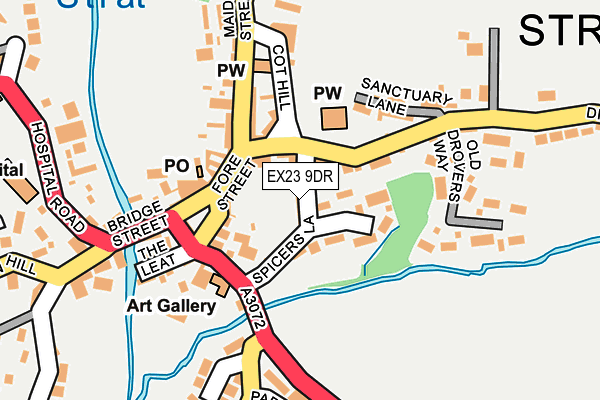 EX23 9DR map - OS OpenMap – Local (Ordnance Survey)