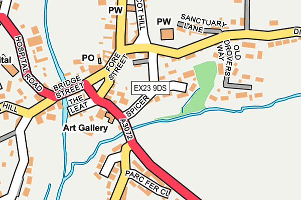 EX23 9DS map - OS OpenMap – Local (Ordnance Survey)