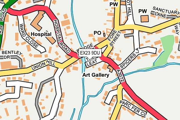 EX23 9DU map - OS OpenMap – Local (Ordnance Survey)
