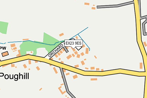EX23 9ES map - OS OpenMap – Local (Ordnance Survey)