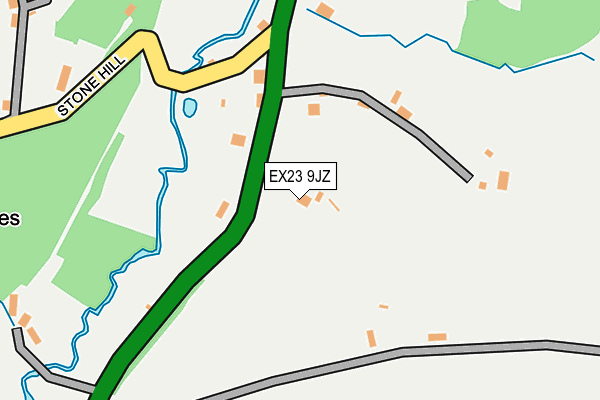 EX23 9JZ map - OS OpenMap – Local (Ordnance Survey)