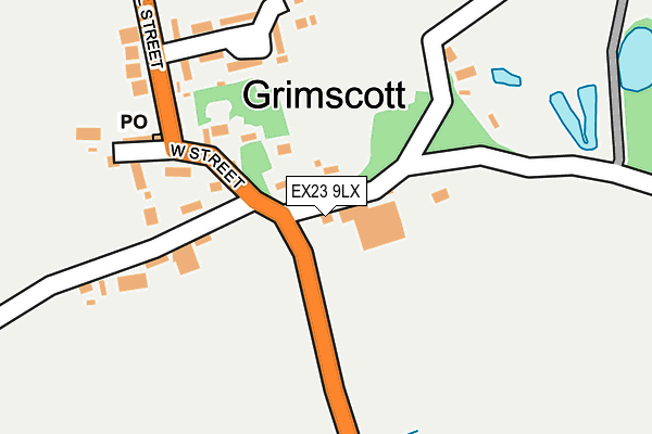 EX23 9LX map - OS OpenMap – Local (Ordnance Survey)