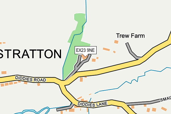 EX23 9NE map - OS OpenMap – Local (Ordnance Survey)