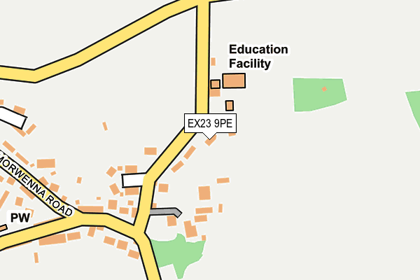 EX23 9PE map - OS OpenMap – Local (Ordnance Survey)