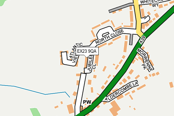 EX23 9QA map - OS OpenMap – Local (Ordnance Survey)