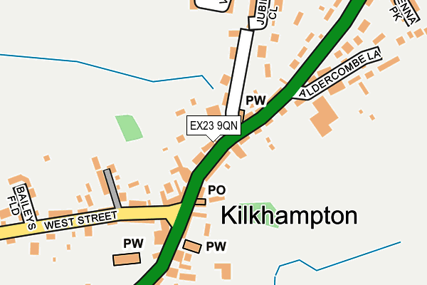 EX23 9QN map - OS OpenMap – Local (Ordnance Survey)