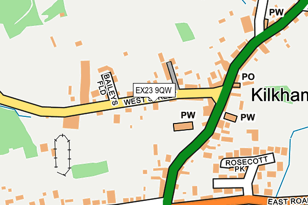 EX23 9QW map - OS OpenMap – Local (Ordnance Survey)