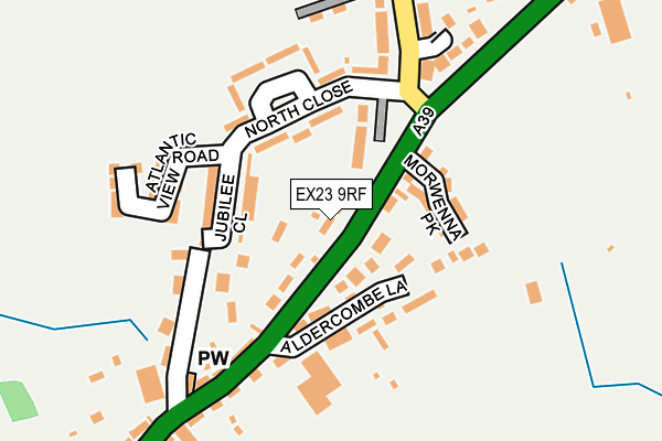 EX23 9RF map - OS OpenMap – Local (Ordnance Survey)