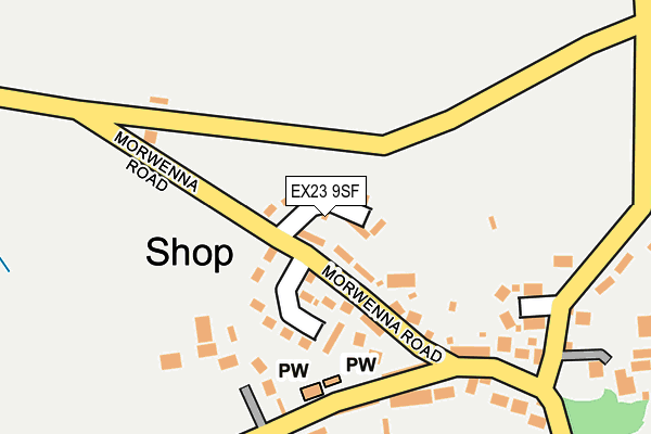 EX23 9SF map - OS OpenMap – Local (Ordnance Survey)