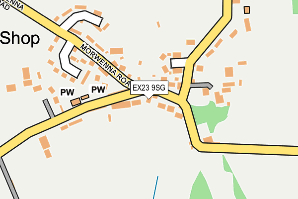 EX23 9SG map - OS OpenMap – Local (Ordnance Survey)