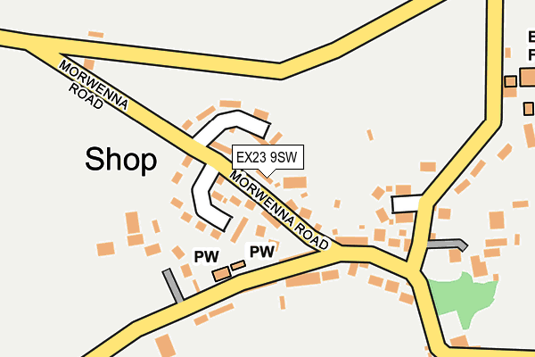 EX23 9SW map - OS OpenMap – Local (Ordnance Survey)