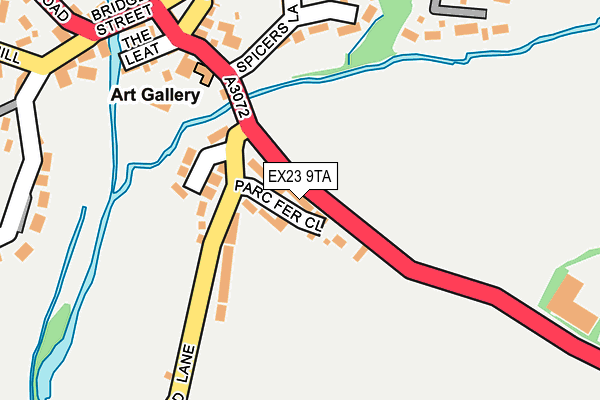 EX23 9TA map - OS OpenMap – Local (Ordnance Survey)