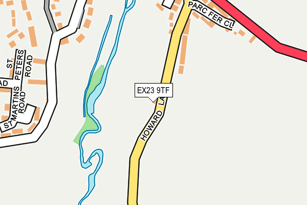 EX23 9TF map - OS OpenMap – Local (Ordnance Survey)