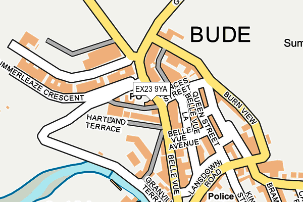 EX23 9YA map - OS OpenMap – Local (Ordnance Survey)