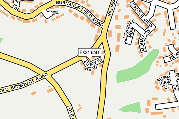 EX24 6AD map - OS OpenMap – Local (Ordnance Survey)