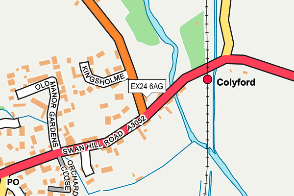EX24 6AG map - OS OpenMap – Local (Ordnance Survey)