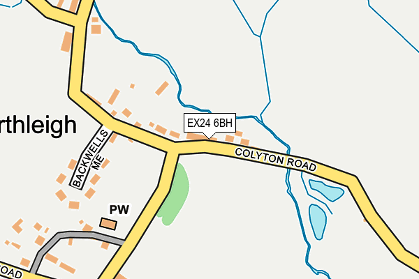 EX24 6BH map - OS OpenMap – Local (Ordnance Survey)