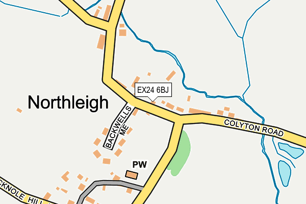 EX24 6BJ map - OS OpenMap – Local (Ordnance Survey)