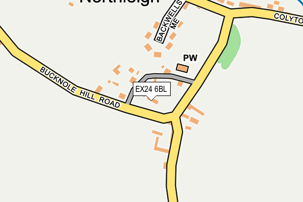 EX24 6BL map - OS OpenMap – Local (Ordnance Survey)