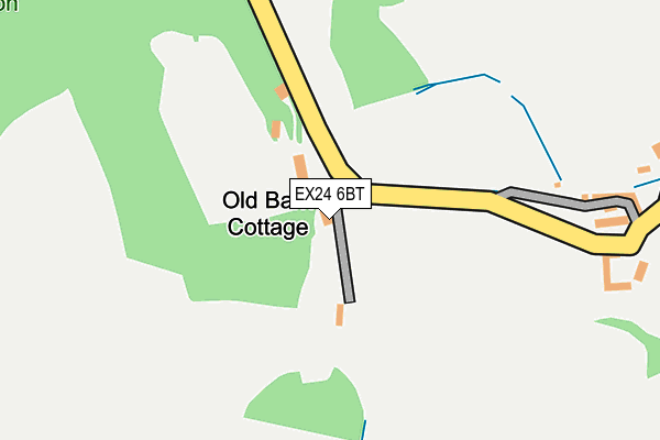EX24 6BT map - OS OpenMap – Local (Ordnance Survey)
