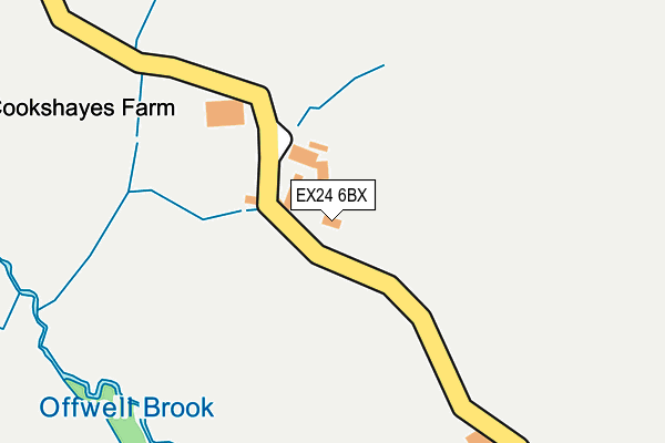 EX24 6BX map - OS OpenMap – Local (Ordnance Survey)