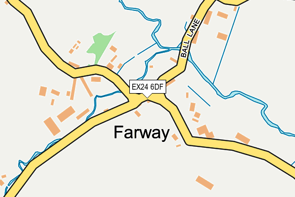 EX24 6DF map - OS OpenMap – Local (Ordnance Survey)