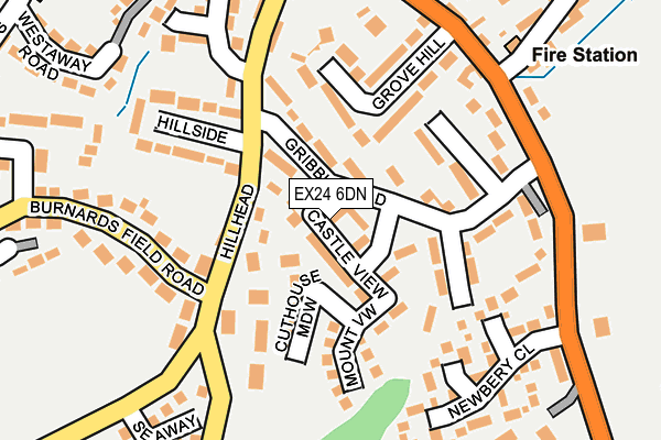 EX24 6DN map - OS OpenMap – Local (Ordnance Survey)