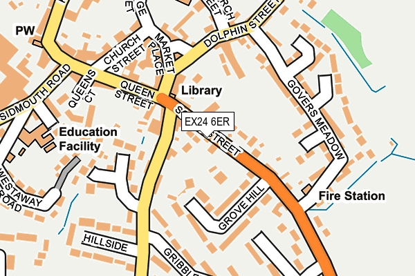 EX24 6ER map - OS OpenMap – Local (Ordnance Survey)