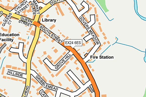 EX24 6ES map - OS OpenMap – Local (Ordnance Survey)