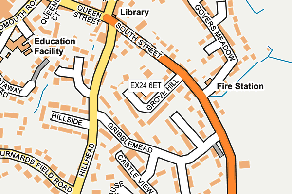 EX24 6ET map - OS OpenMap – Local (Ordnance Survey)