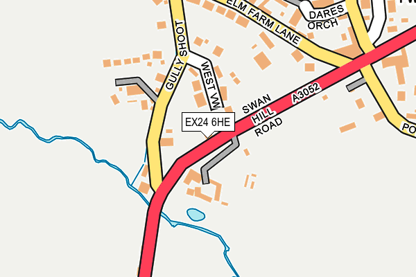 EX24 6HE map - OS OpenMap – Local (Ordnance Survey)