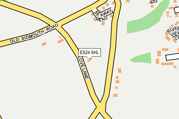 EX24 6HL map - OS OpenMap – Local (Ordnance Survey)