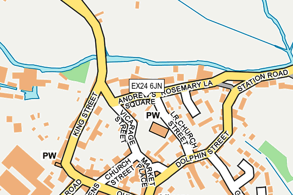 EX24 6JN map - OS OpenMap – Local (Ordnance Survey)
