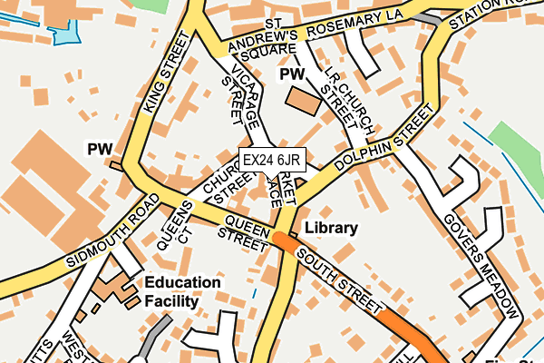EX24 6JR map - OS OpenMap – Local (Ordnance Survey)